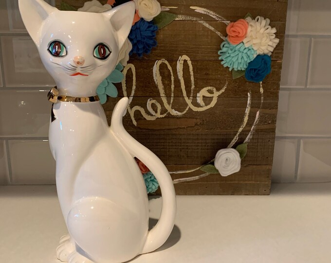 Vintage Cat Vase Cat Vase Decor Flower Cat Vase. Etsy