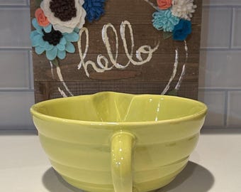 Vintage Bauer Pottery Chartreuse Gloss Pastel Batter Bowl - Etsy
