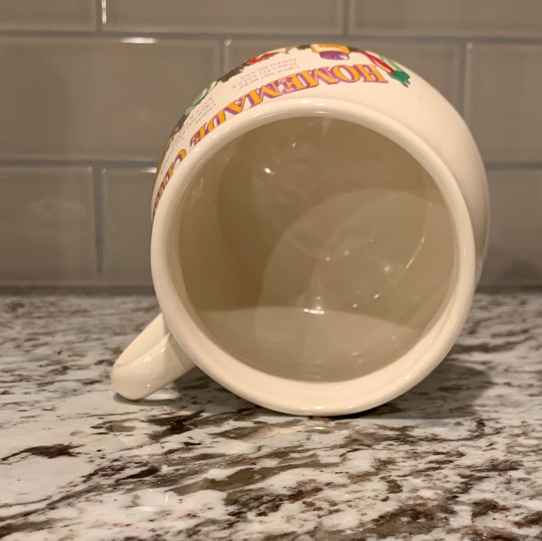 Retro Chili Soup Mug Recipe Print Bowl with Handle Etsy