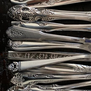Ring Making Stainless Steel Utensils | Ornate Stainless Utensils for Crafts Rings, Garden Art,  Jewelry | Vintage Stainless Flatware