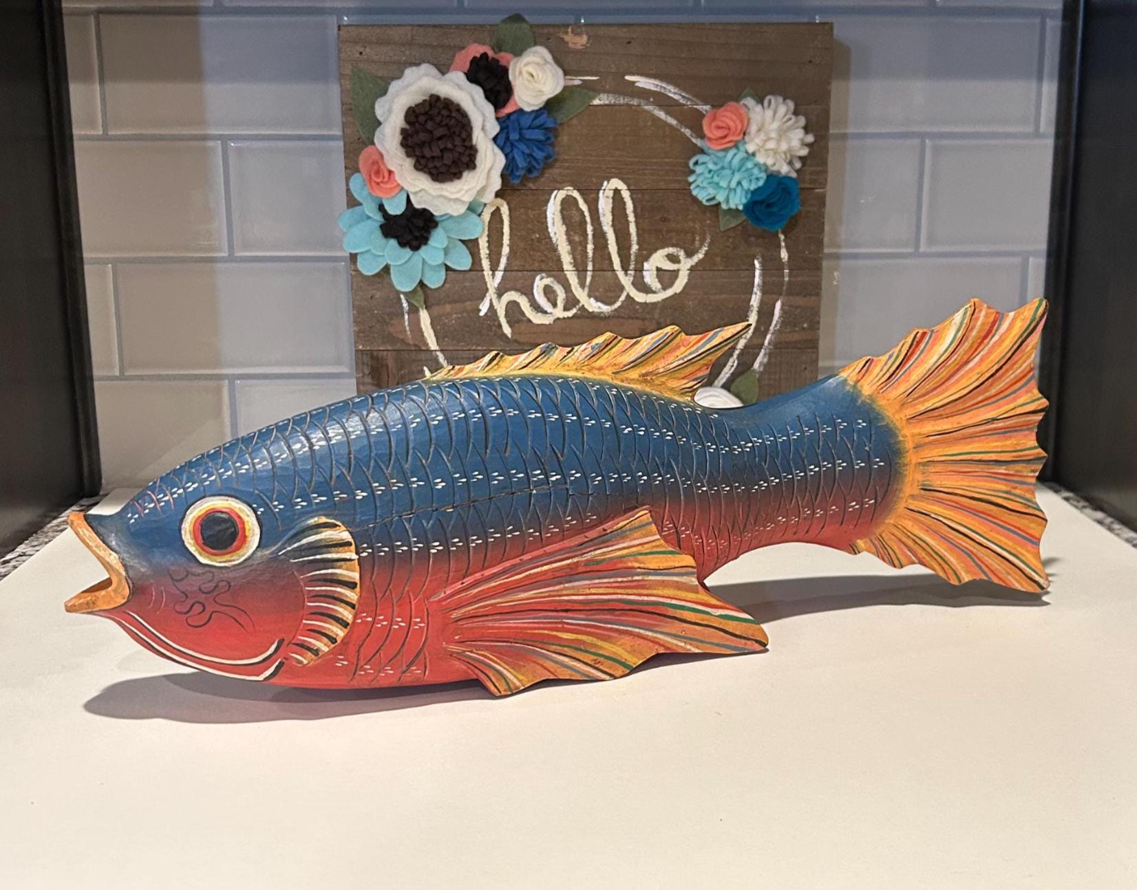 彫刻 魚の工芸品 魚の民芸品 - 日本