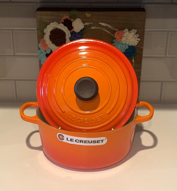 Le Creuset 9.5 Flame Orange Enameled Cast Iron Bread Oven +