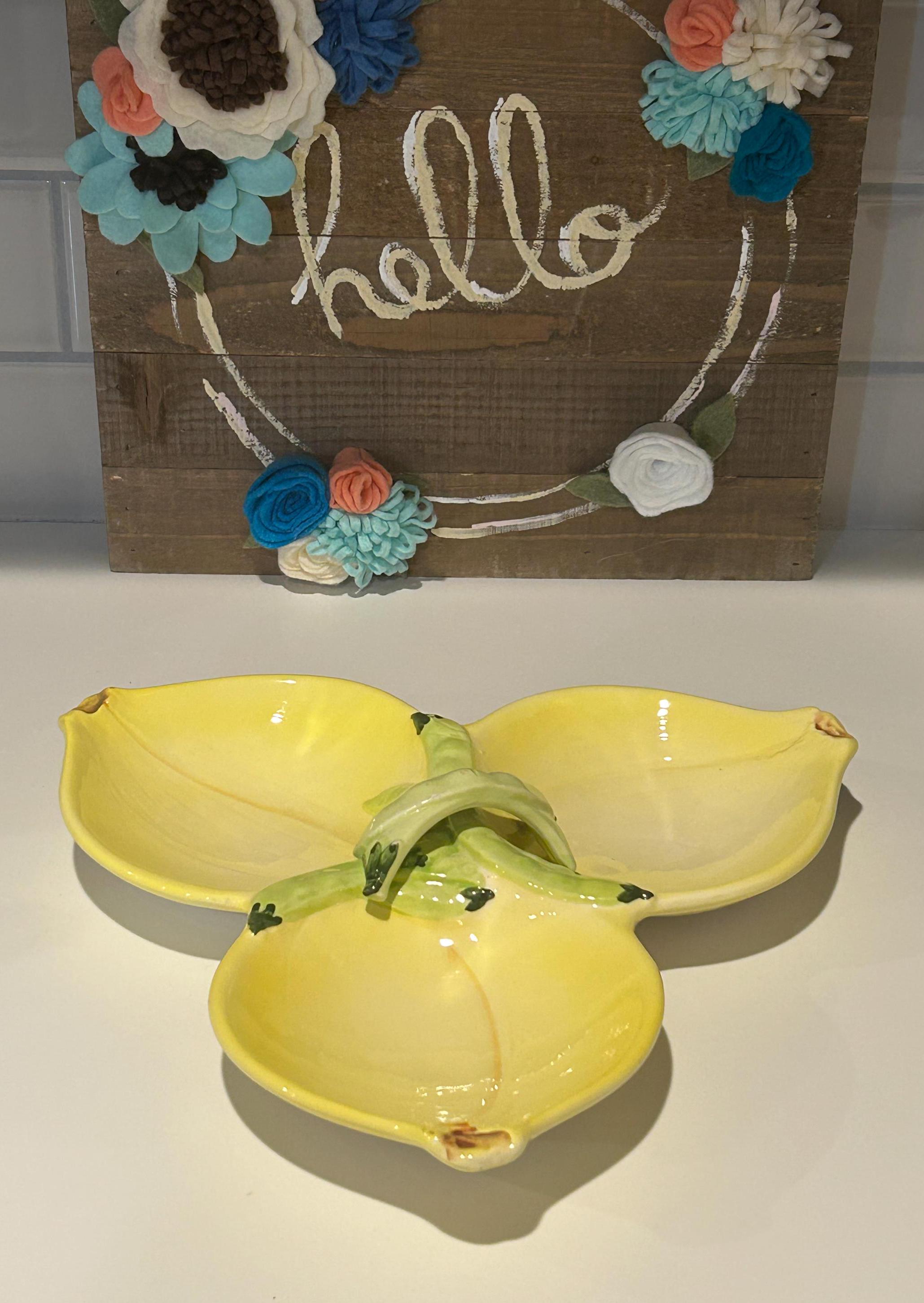Vintage Taste Setter Sigma Yellow Onion Tri Dish - Made in Japan
