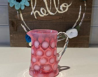 ヴィンテージ フェントン コイン ドット ピッチャー クランベリー