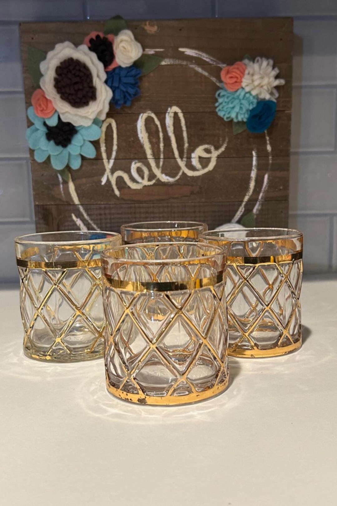 Joseph Altuzarra 18K Gold Lattice Lowball Glasses - Etsy Joseph Altuzarra 18K Gold Lattice Lowball Glasses - Etsy