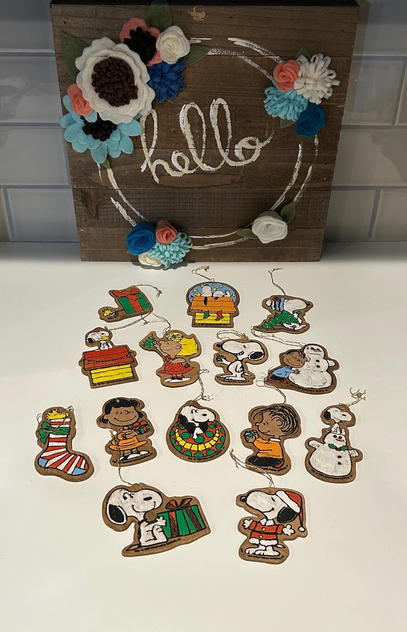 ピーナッツ スヌーピー ヴィンテージ 木製 クリスマス オーナメント 14点 ビンテージ スヌーピー オーナメント ビンテージ \u002770s～\u002780s