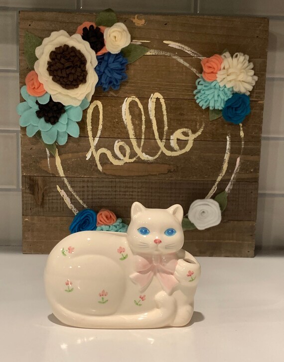 Vintage Takahashi Ceramic Cat Napkin and Toothpick Holder Etsy