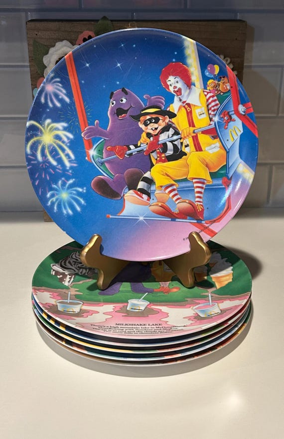 Mcdonald's Amusement Park Plate Set | Mcdonald's Melamine