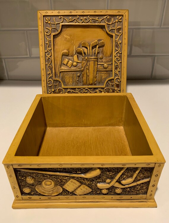 Vintage Trinket Box | Golf Jewelry Box | Decorati… - image 3