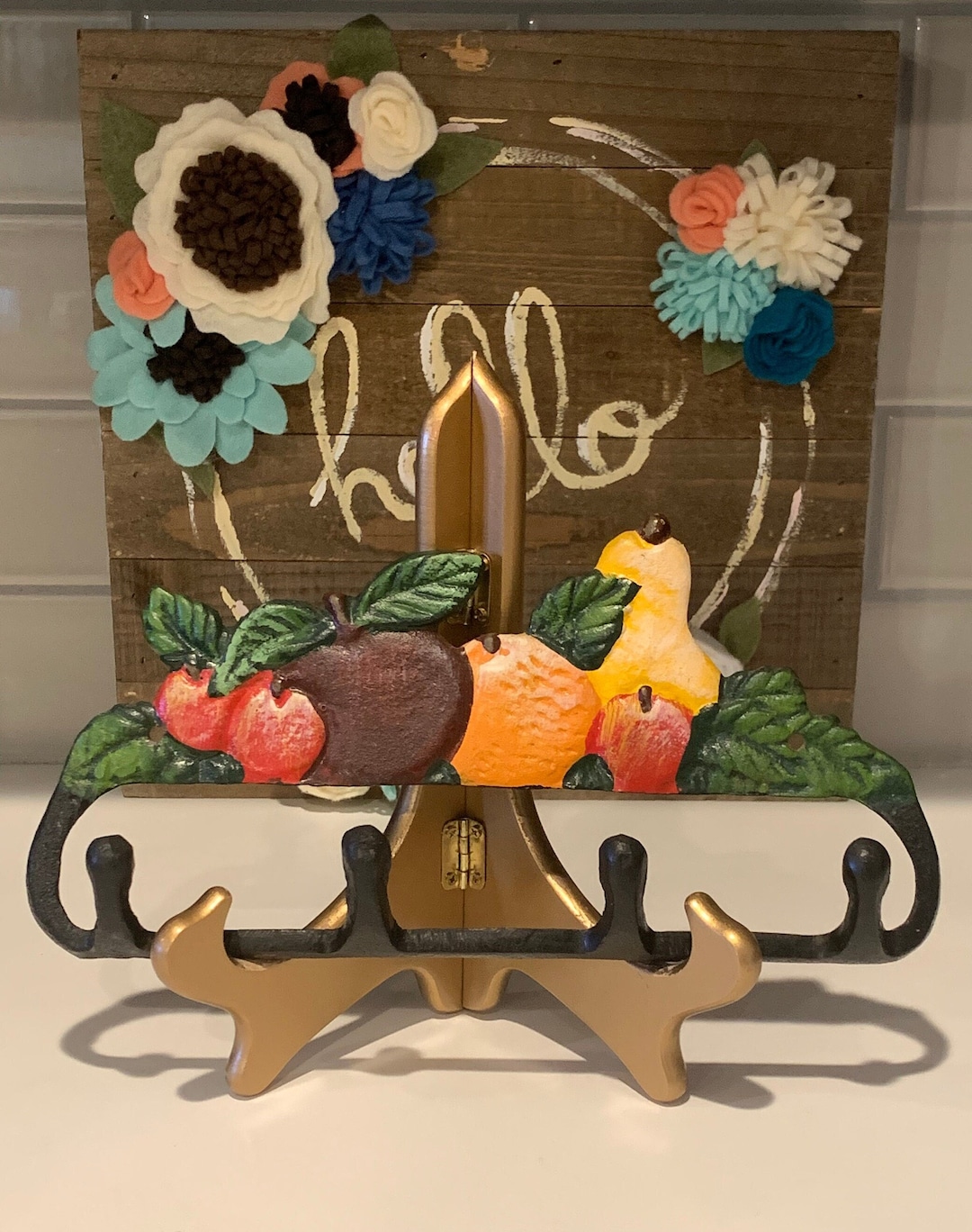 Fruit Key Rack Cast Iron Fruit Key Holder | Fruit Wall Decor | Kitchen Cast Iron Fruit ...