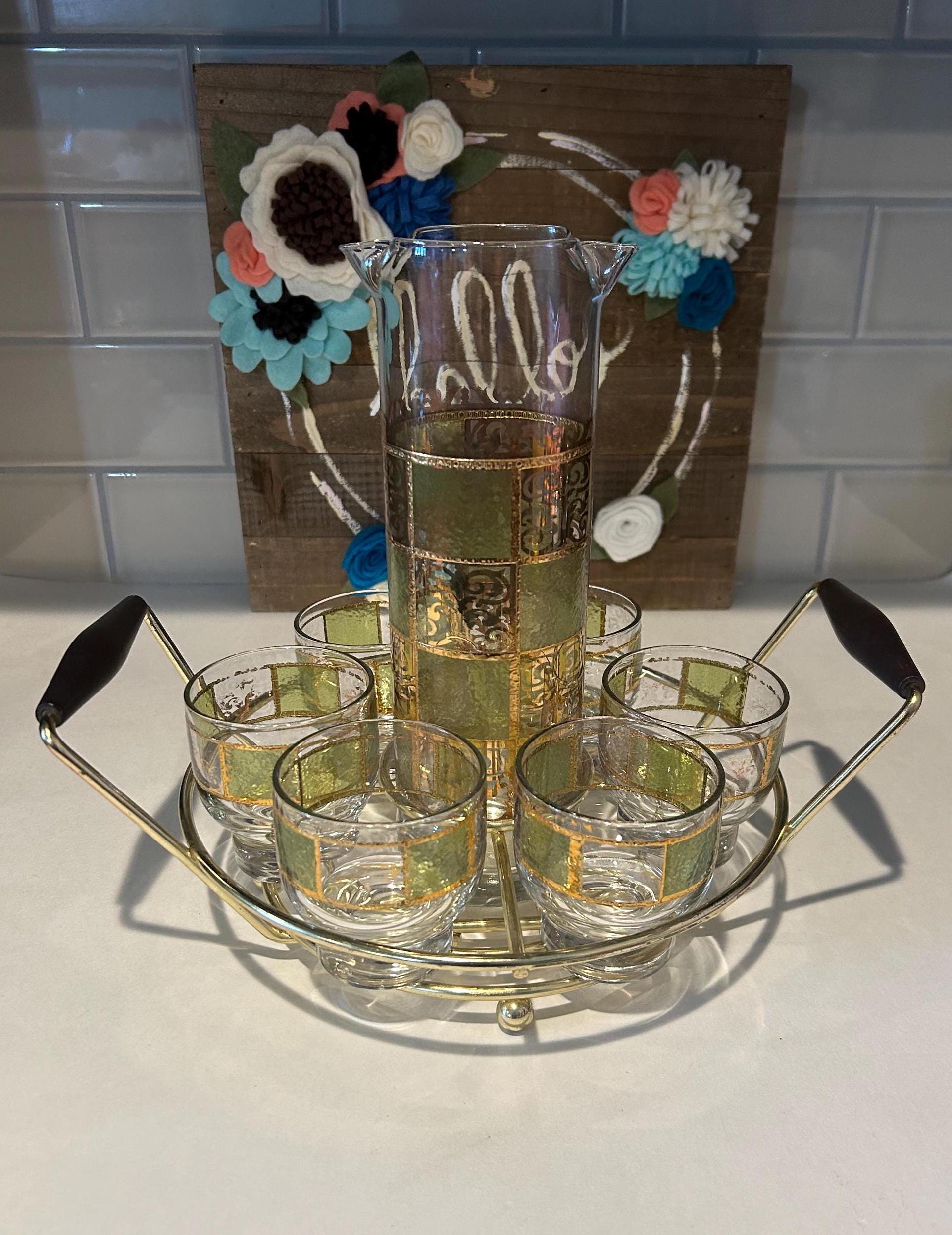 Mid Century Glassware Caddy - Etsy