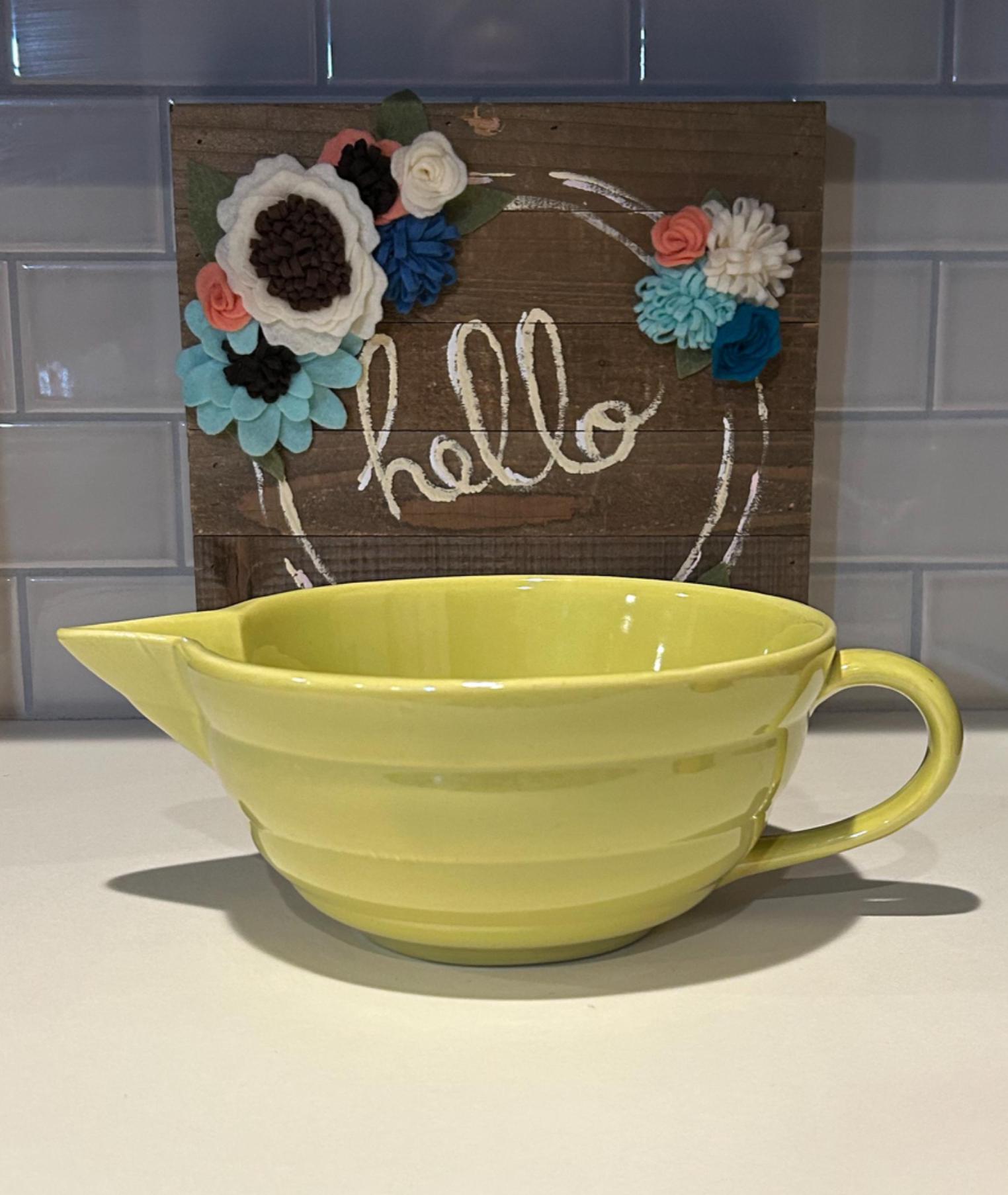 Vintage Bauer Pottery Chartreuse Gloss Pastel Batter Bowl - Etsy
