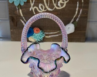 フェントン ピンクキャベッジローズバスケット：エボニークレスト