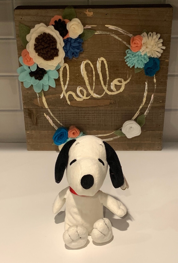 Snoopy Beanie Baby Ty Snoopy Plush Etsy
