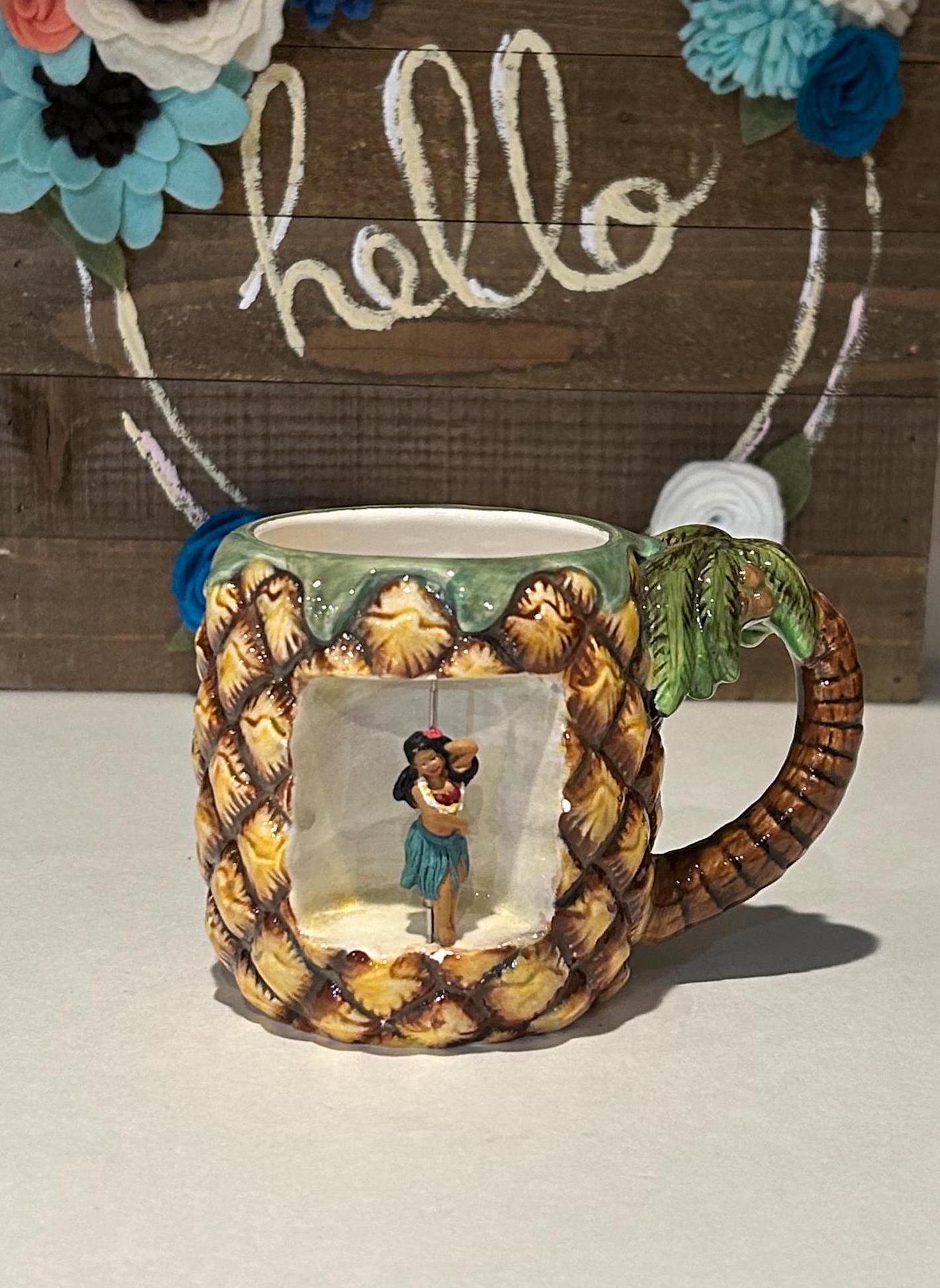 TIKI ビンテージセラミックカップ Vintage Tiki Totem Cup Saucer Mid Century Victoria Ceramics