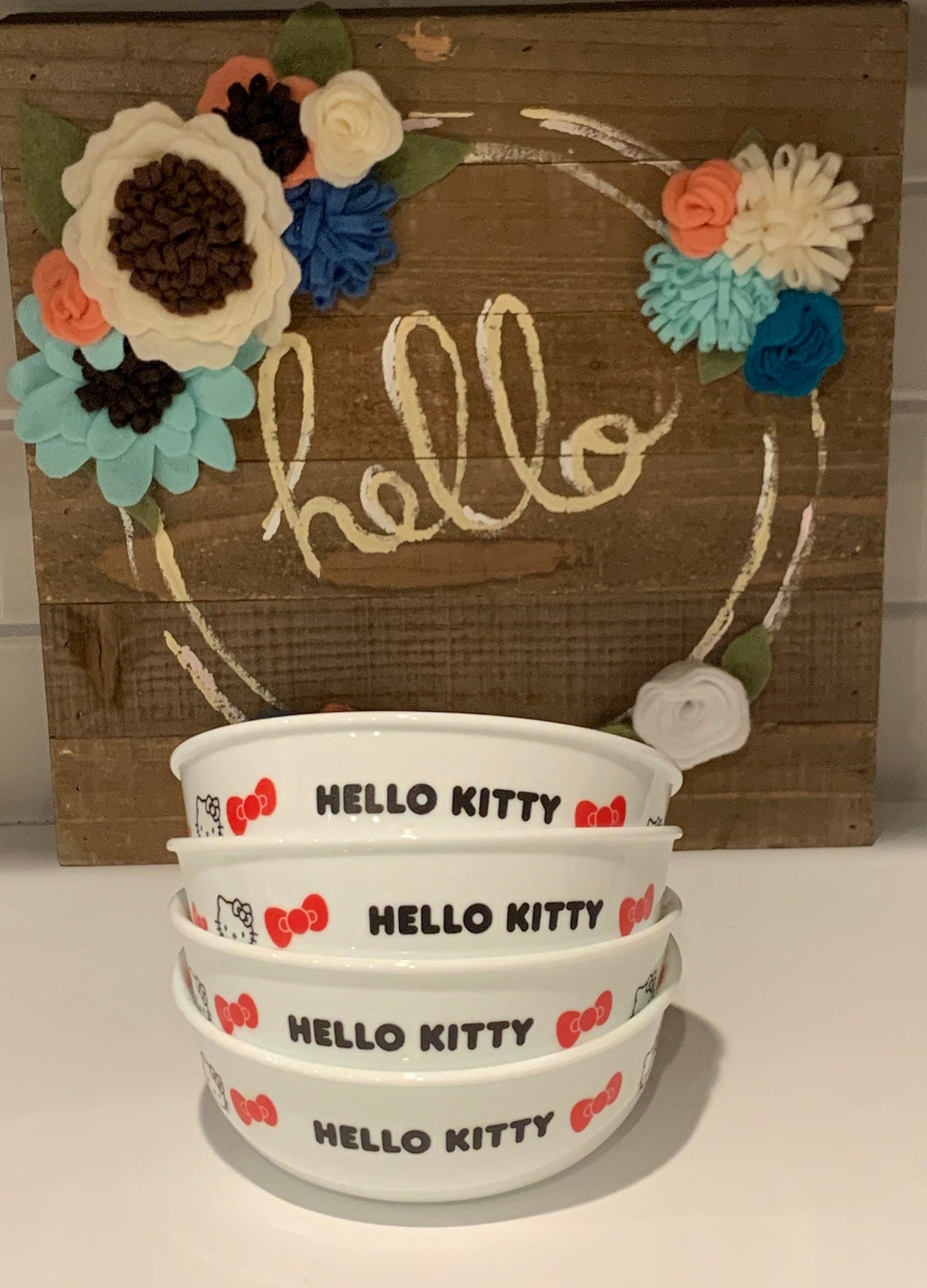 Corelle Hello Kitty Cereal Bowls Etsy