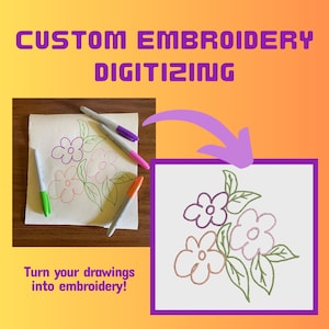 Custom Digitizing for Machine Embroidery, Embroidery Machine File, DIY Embroidery