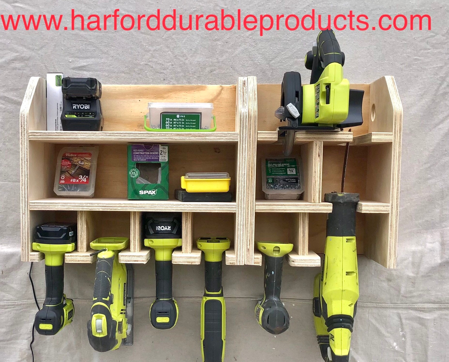 4 Tool Power Tool Storage Unit With 3 Tool Combo Unit Etsy Canada
