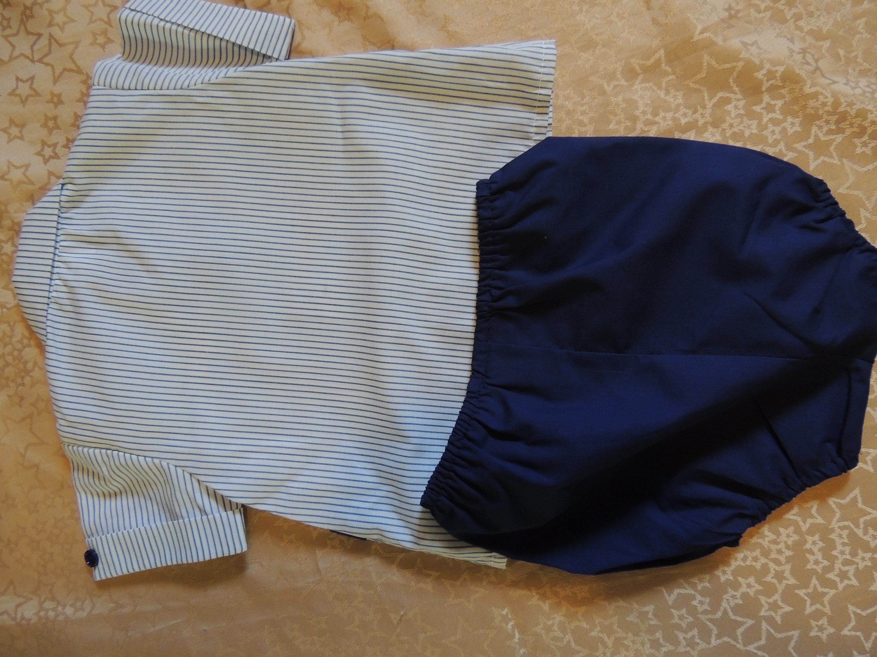 Vintage Baby Boy Shirt and Pants Clothing Set Suit Navy Blue Etsy