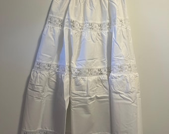 Vintage Floral Lace Trim Petticoat Slip, Prestige, Size 12 womens