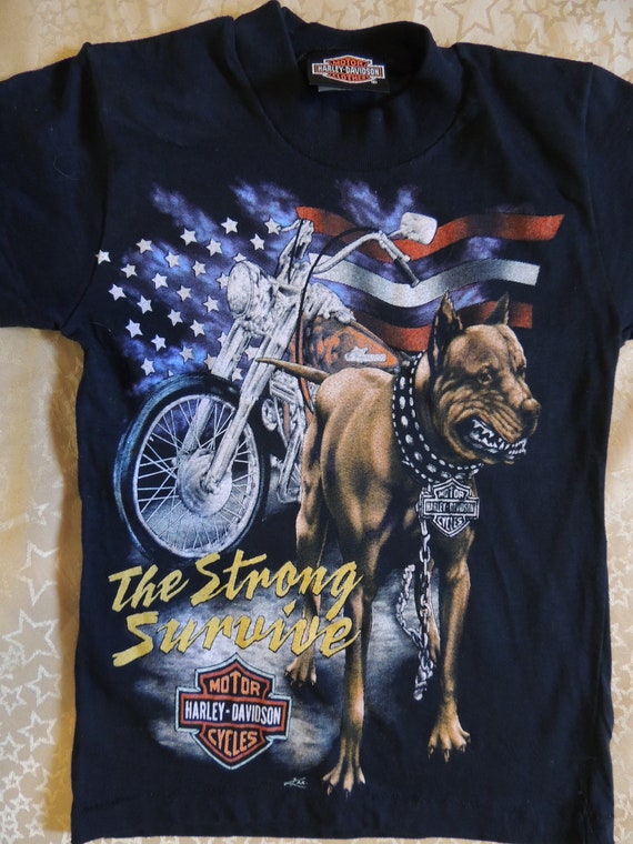 Vintage Harley Davidson Clothes 1980's The Strong… - image 1