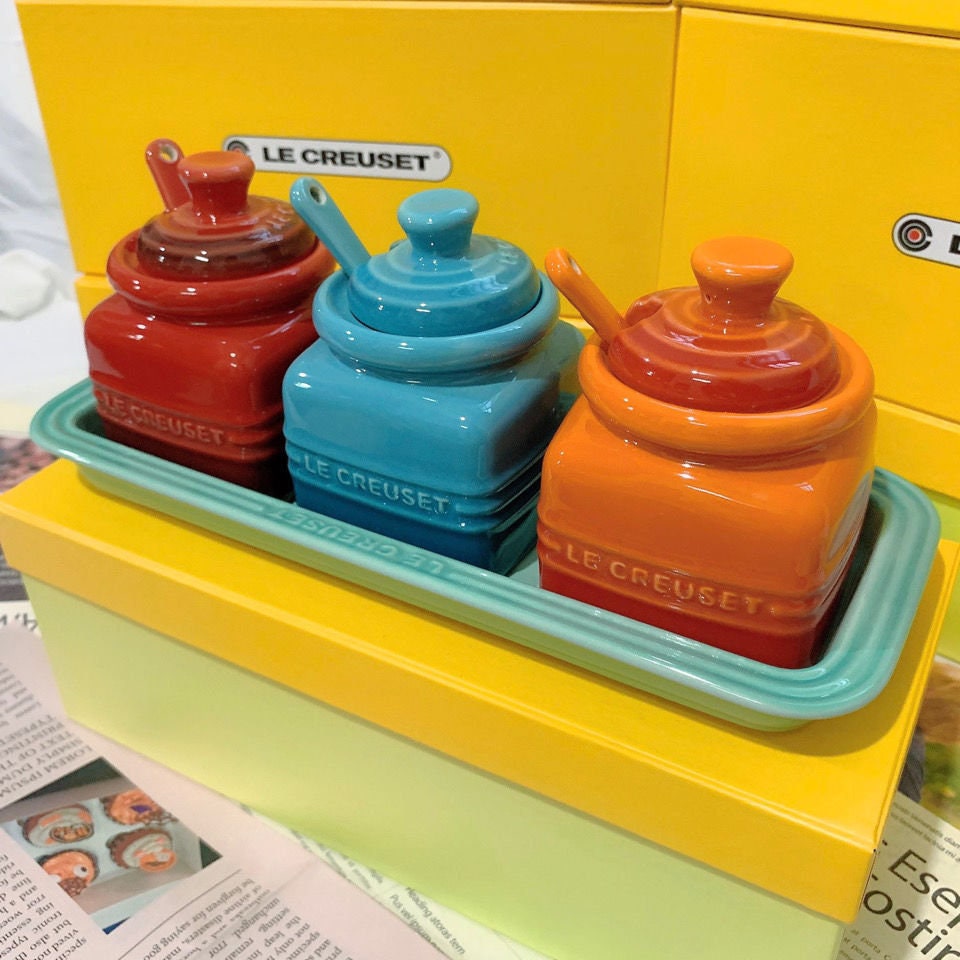 New Le Creuset Jar Set with Box Etsy