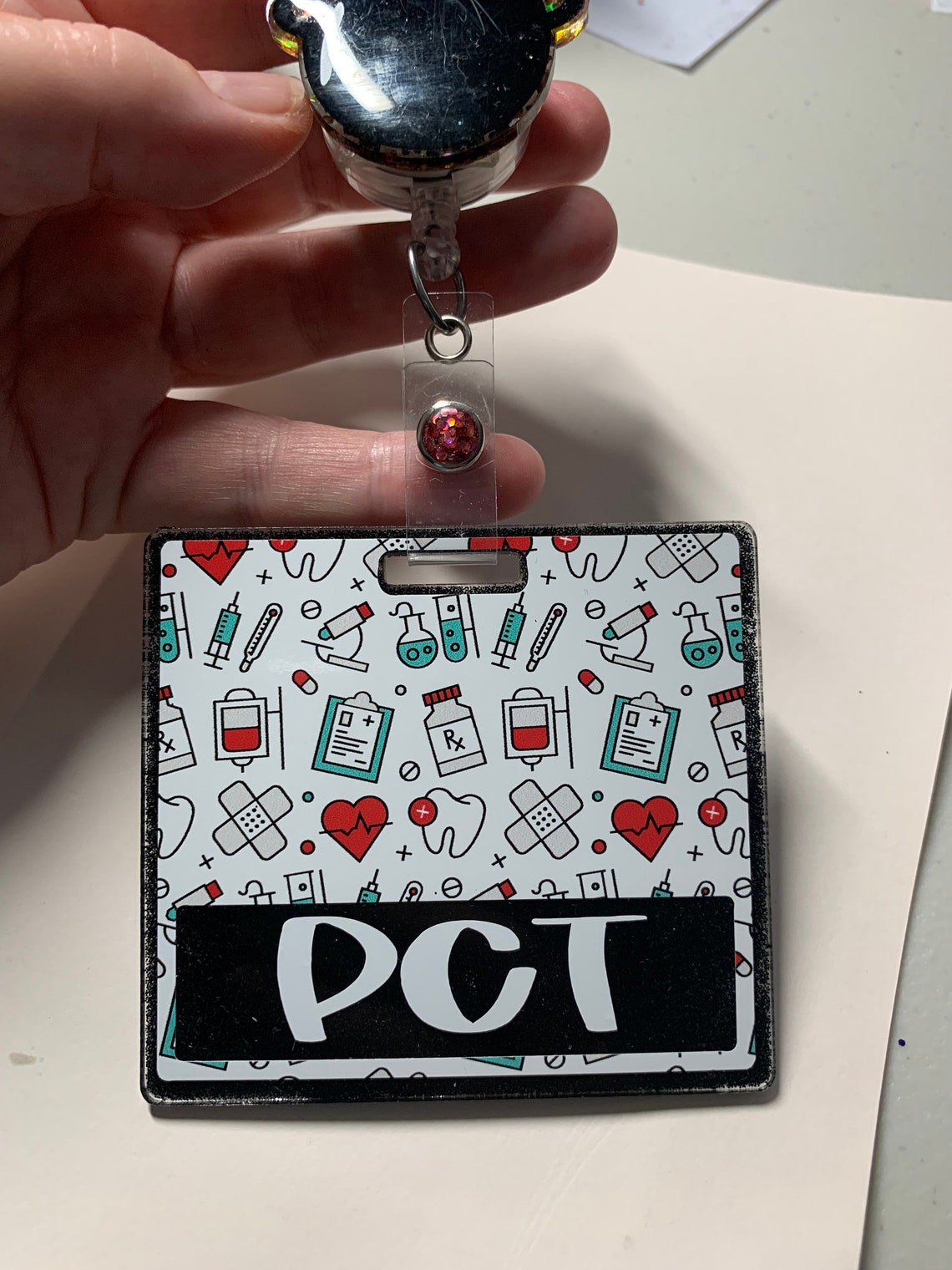 Custom Badge Buddy Horizontal or Vertical Customized Badge Etsy