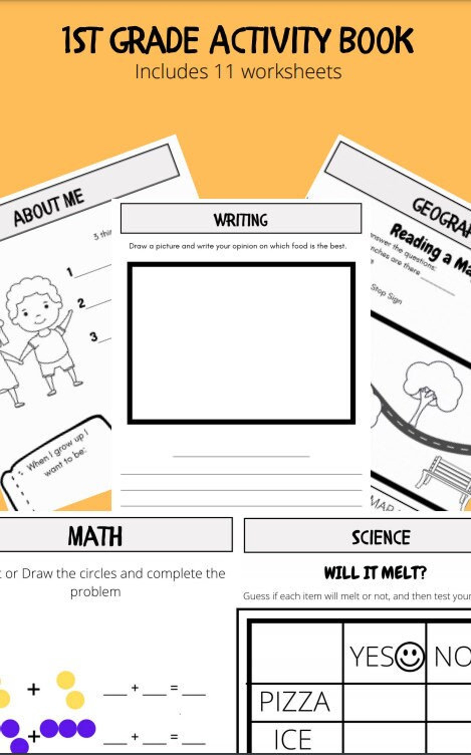 Homeschool Printables 1st Grade Practice Sheets for Kids. | Etsy