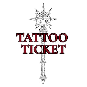 Tattoo Ticket - Blood of Lathander - Downloadable Tattoo Designs // Tattoo Art, BG3, Baldur&#39;s Gate