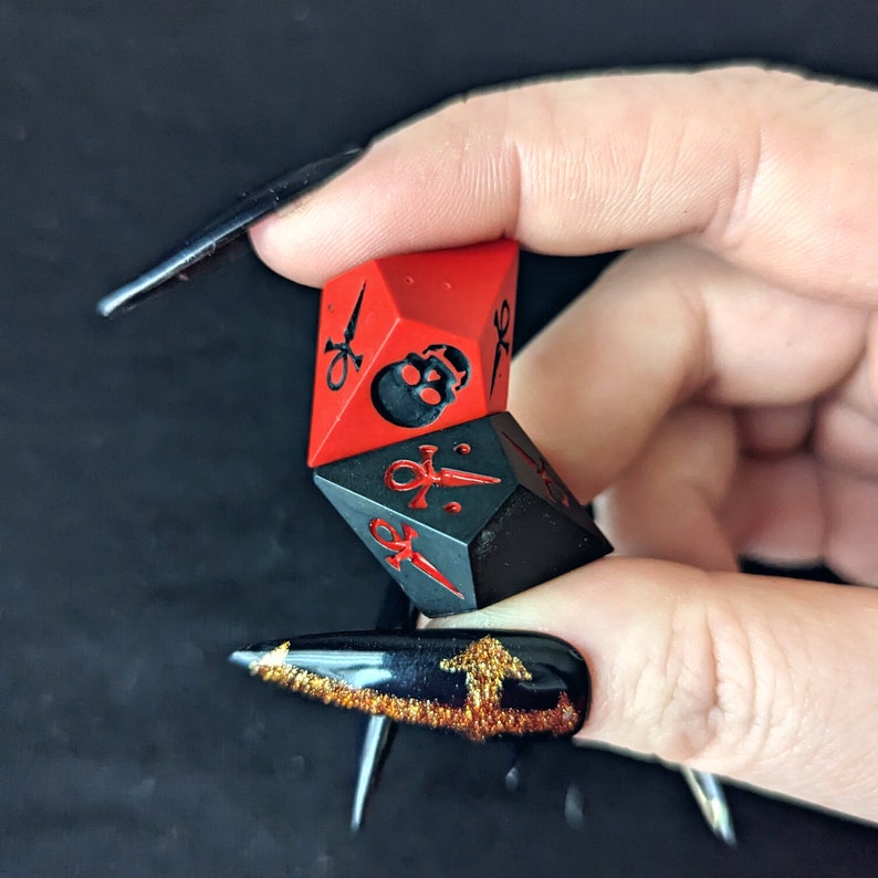 Vampire the Masquerade Dice Set, Hunger Dice : Handmade Faux-stone