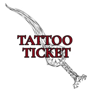 Tattoo Ticket - Bloodthirst BG3 - Downloadable Tattoo Designs // Tattoo Art, BG3, Baldur&#39;s Gate