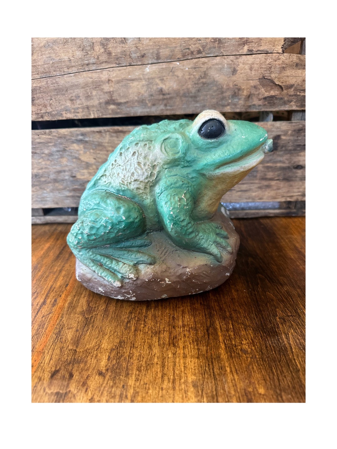 Antique 1920s Cast Concrete Frog Fountain Water Spitter 9 X Etsy