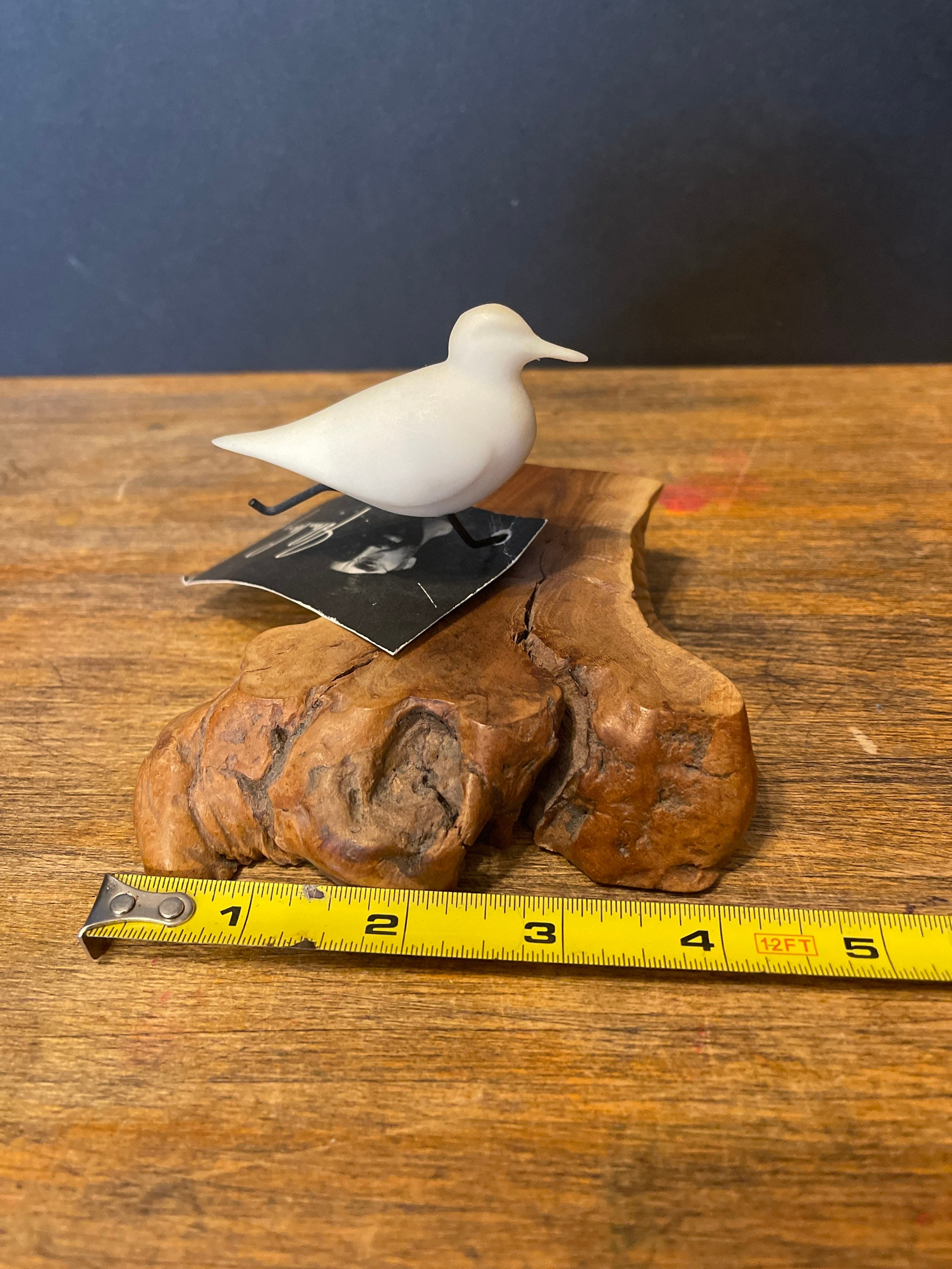 Vintage John Perry Seagull sculpture 70s Burl Wood With Tag Etsy