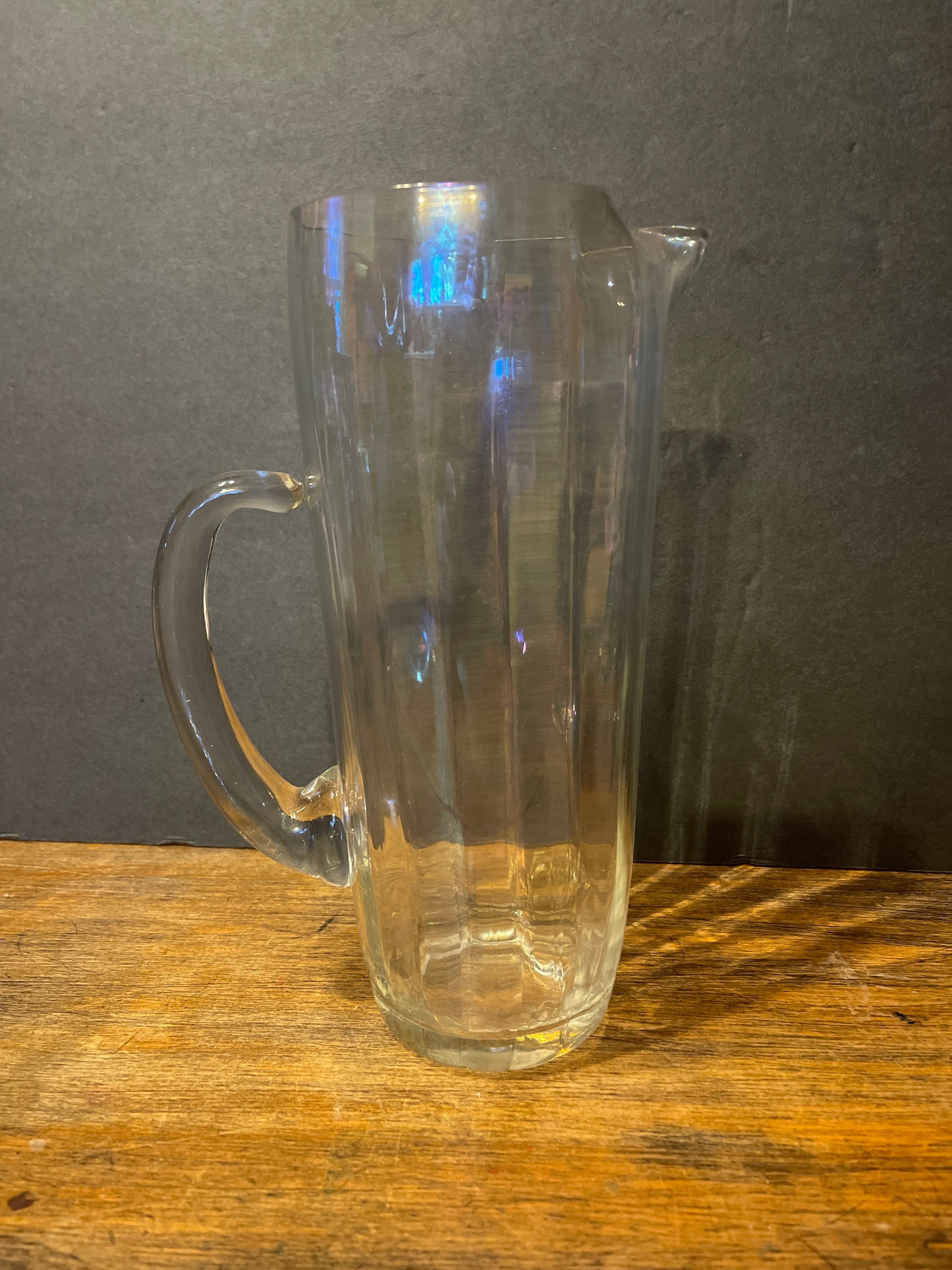 Vintage Iridescent Cocktail Pitcher WV Glass 