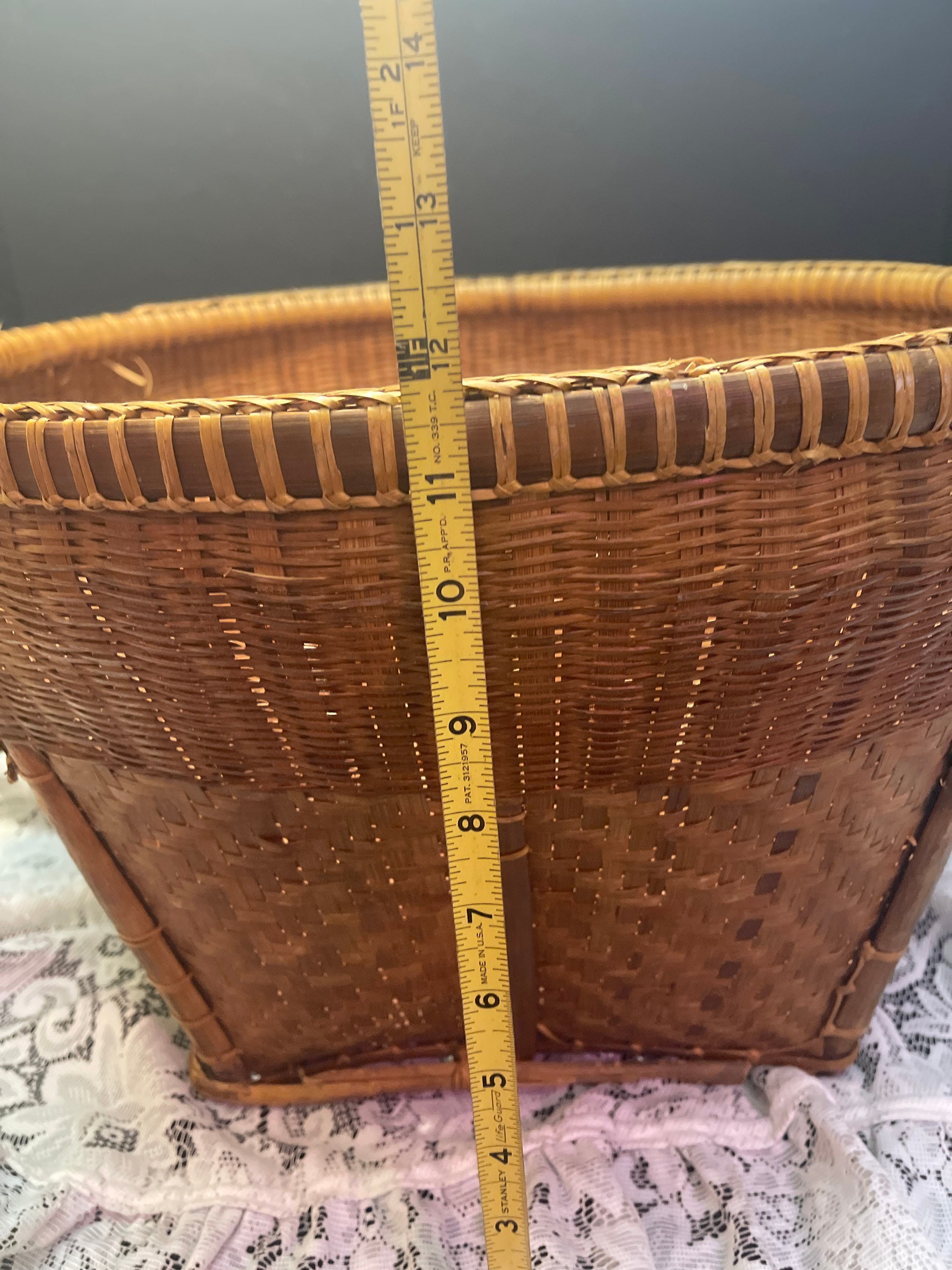 Vintage Antique XL Basket 19 x 12 HERMOSO Etsy