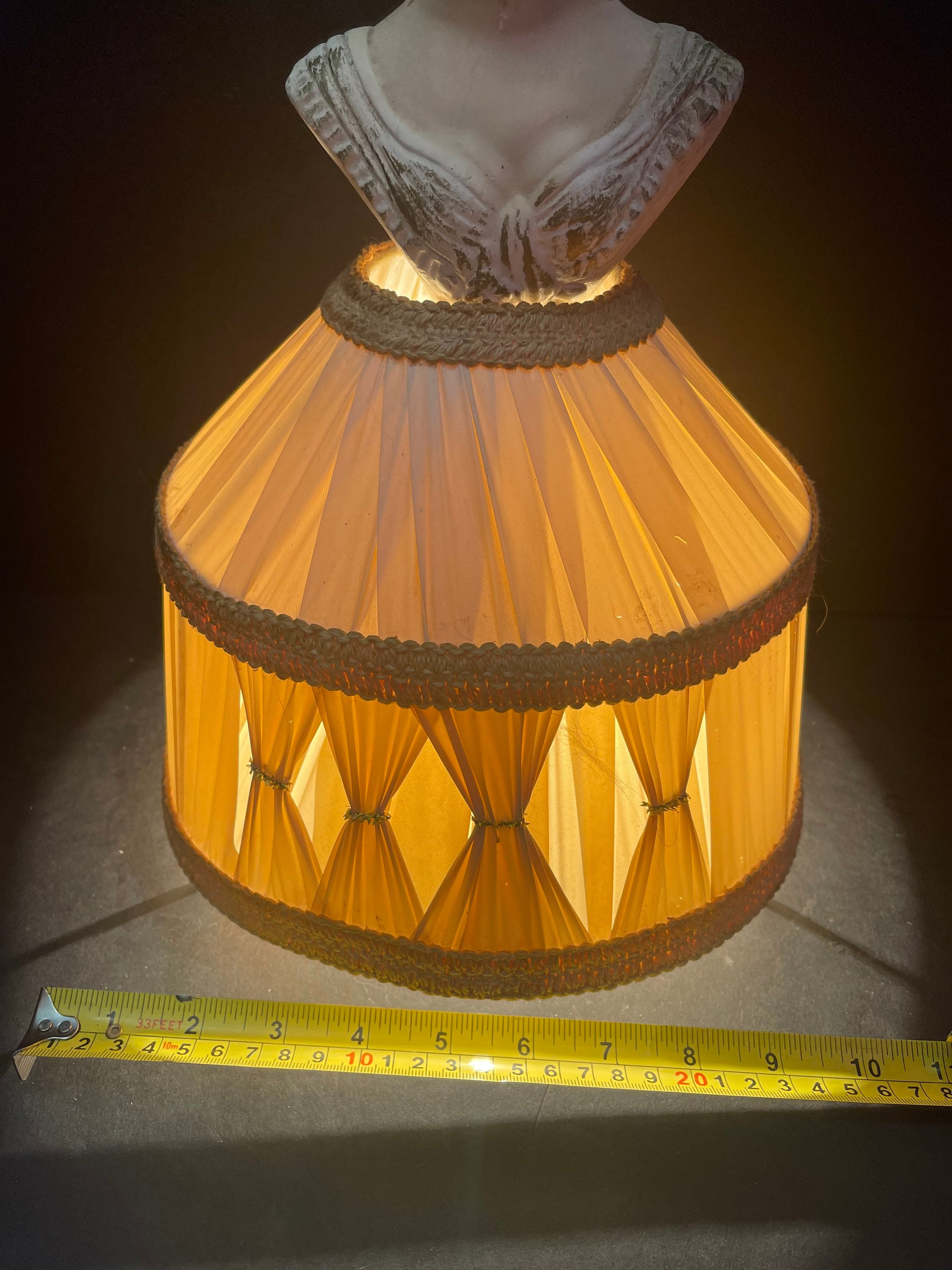 Vintage Chalkware Victorian Lady Lamp Beautiful Etsy