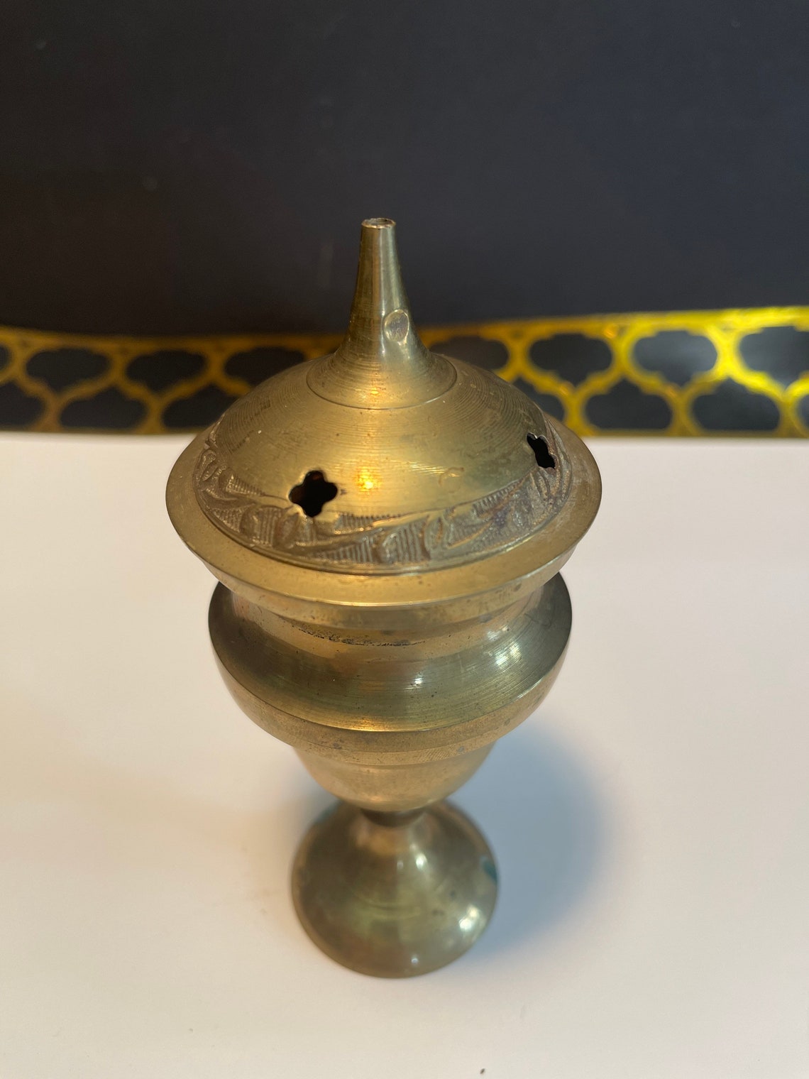 Vintage Brass Incense Burner made in India 6 inches tall Etsy