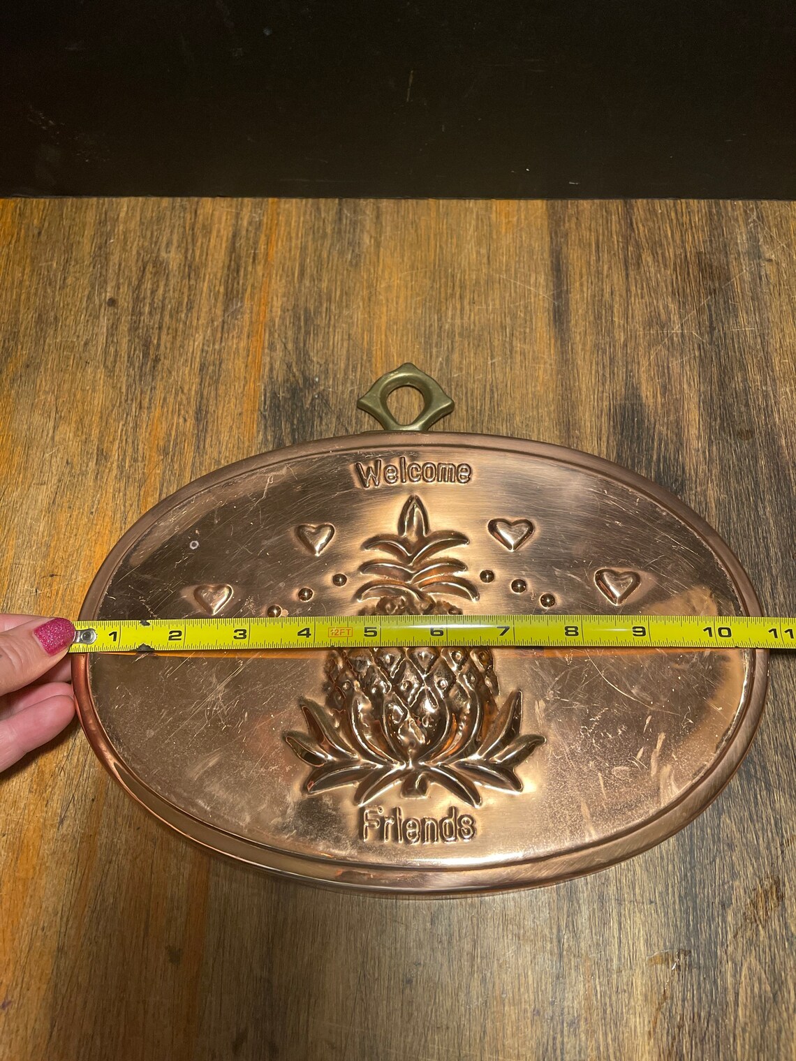 Copper Kitchen Wall Decor Farmhouse Pineapple Friends Etsy