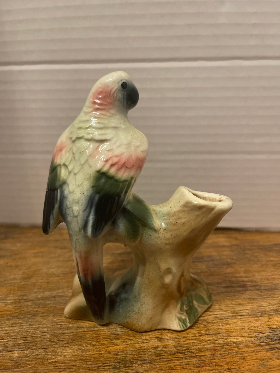 Vintage ROYAL COPLEY Bird Parrot Vase Etsy