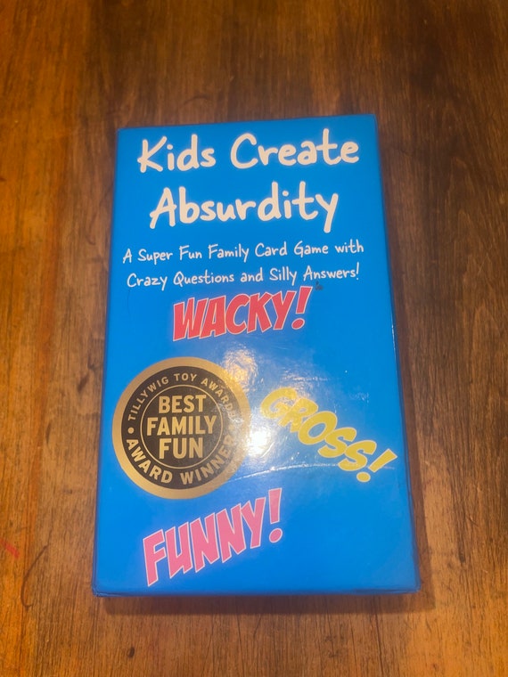 Kids Create Absurdity Game Family Version of Cards Against Humanity 