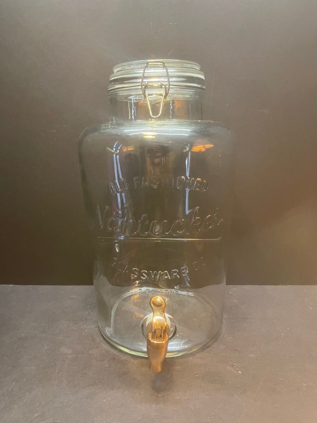 Old Fashioned Nantucket Glassware Company 2 Gallon Dispenser Etsy