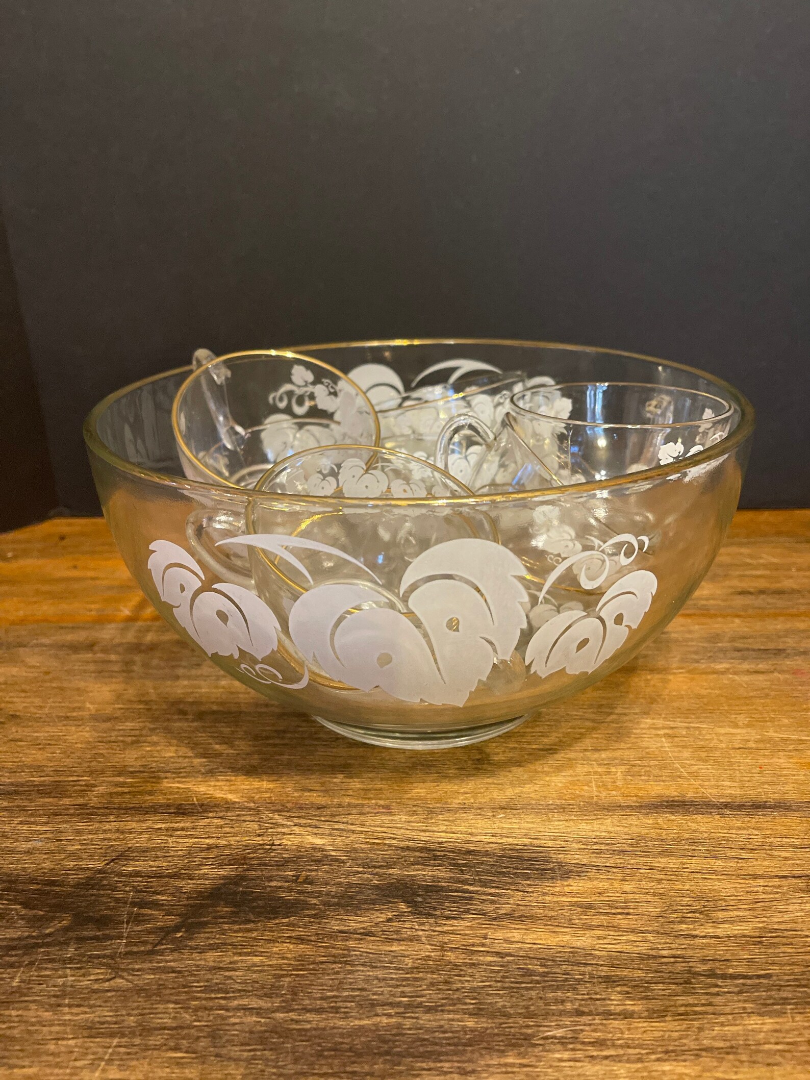 Vintage Anchor Hocking Punch Bowl 13 Pieces Etsy UK
