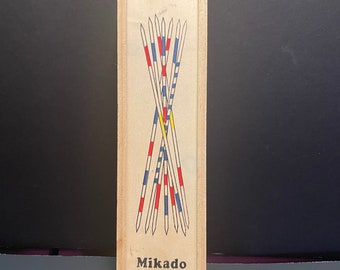 M-HUA Traditional Mikado Spiel Wooden Pick Up Sticks Set Traditional Game With Box Toy
