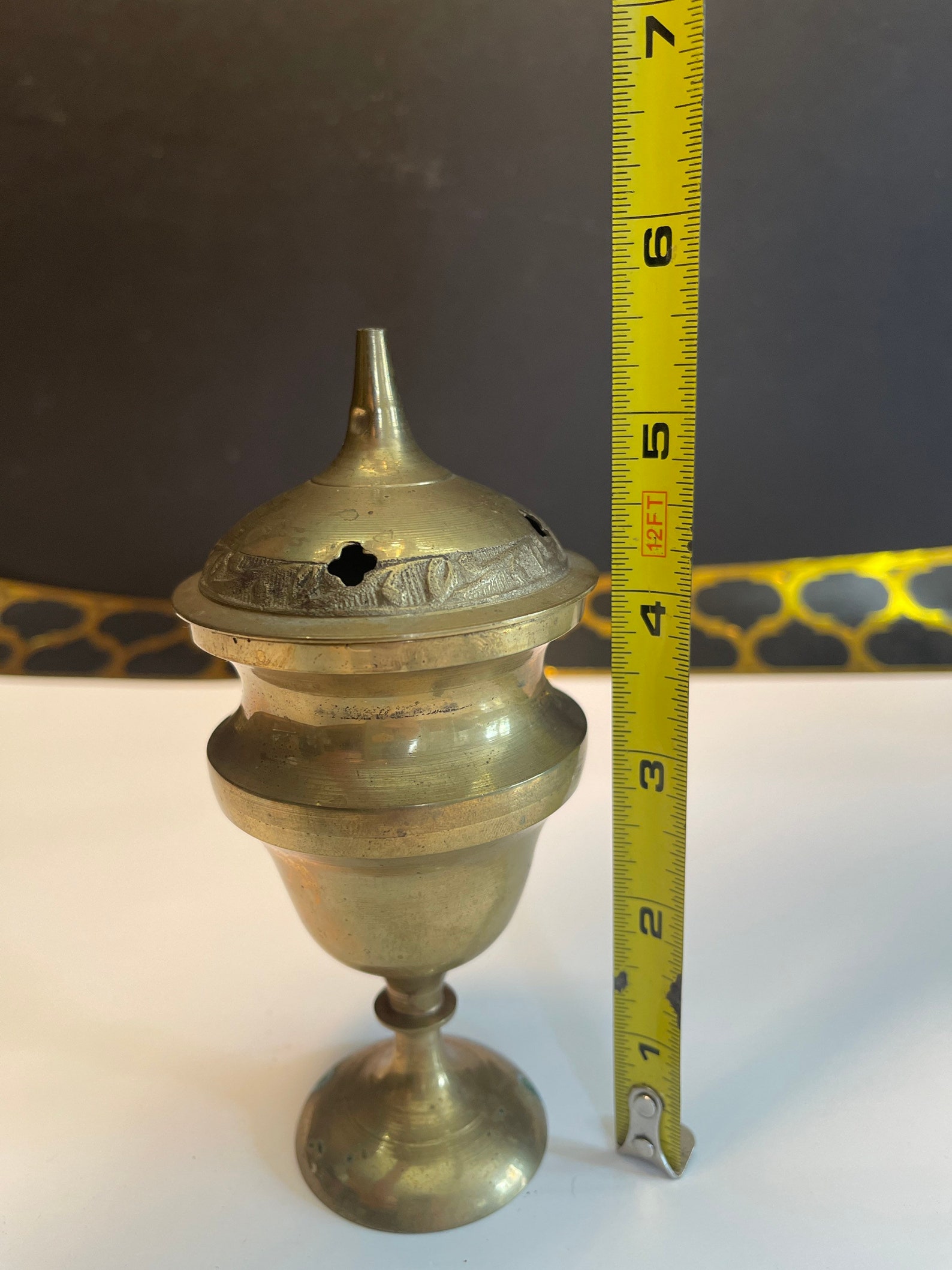 Vintage Brass Incense Burner made in India 6 inches tall Etsy