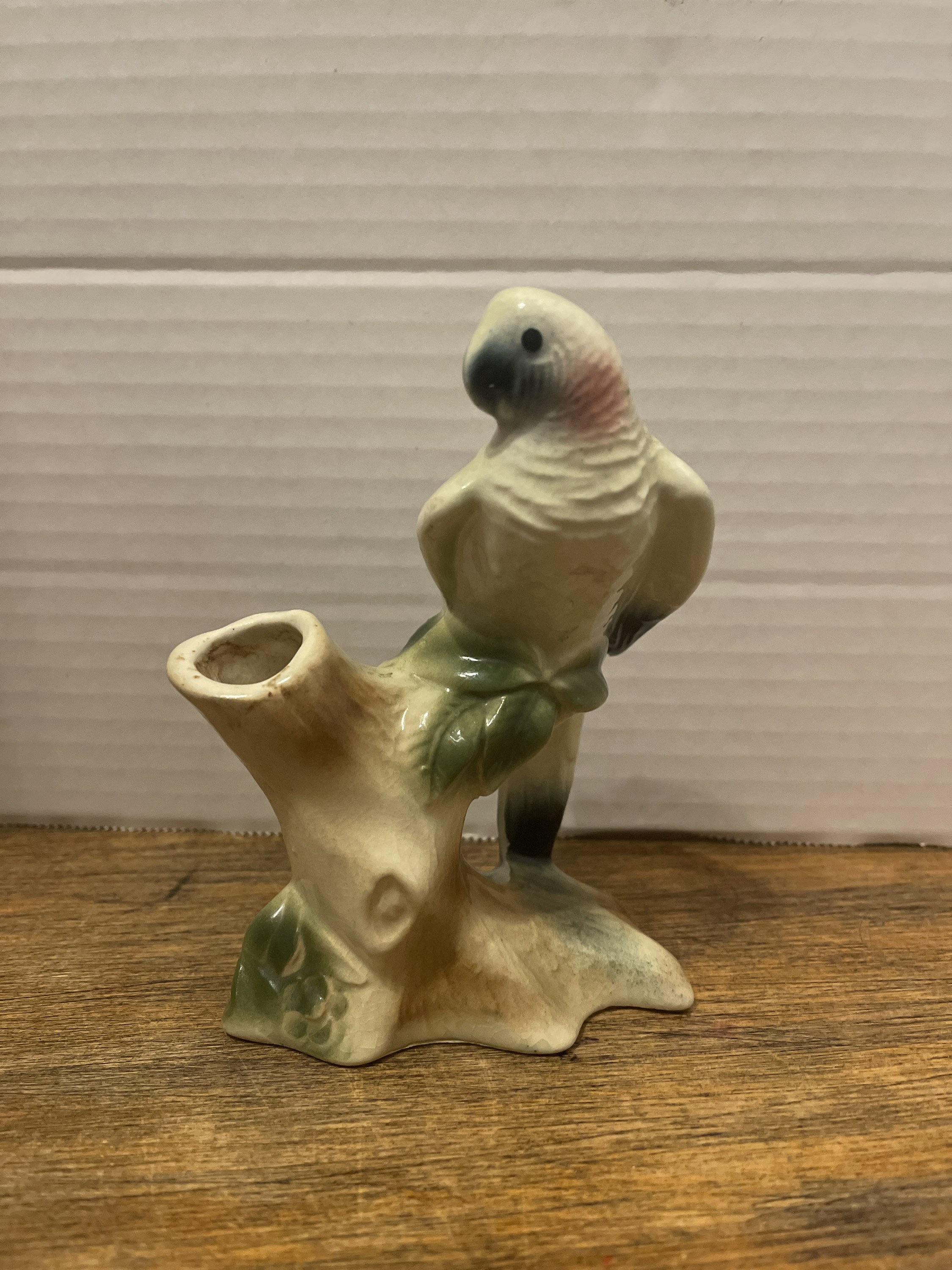Vintage ROYAL COPLEY Bird Parrot Vase Etsy