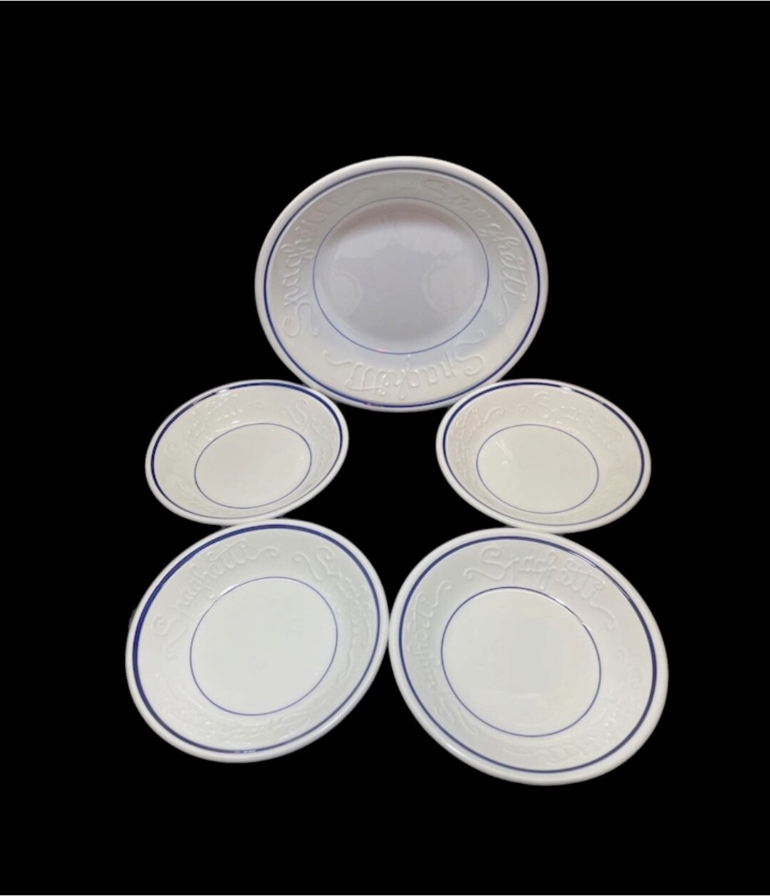 Vintage Quadrifoglio Italy Ceramic Set Pasta Bowls MCM 5 Piece Etsy