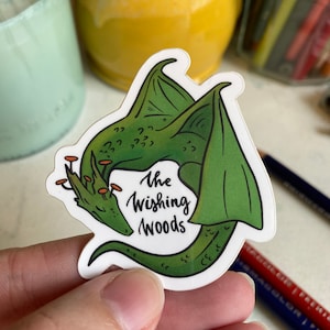 Little Dragon Sticker, The Wishing Woods, Arte caprichoso, Fantasía, Cuento de hadas
