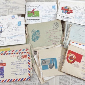100 lettres vintage soviétiques