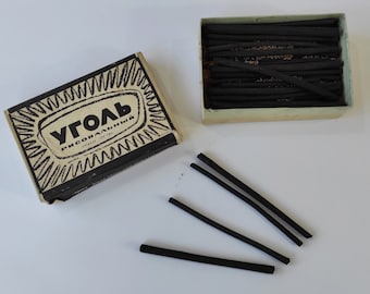 Vintage charcoal for drawing made in USSR