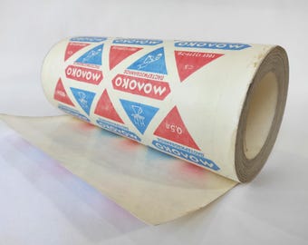 Vintage USSR Milk Wrapper Roll: 1970s-80s Tetra Pak Paper